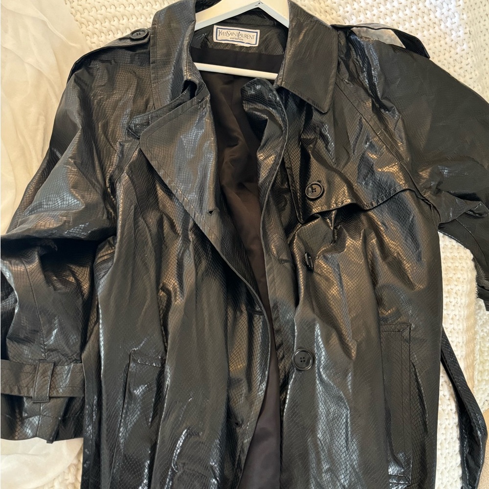 Yves Saint Laurent Leather Trench Coat